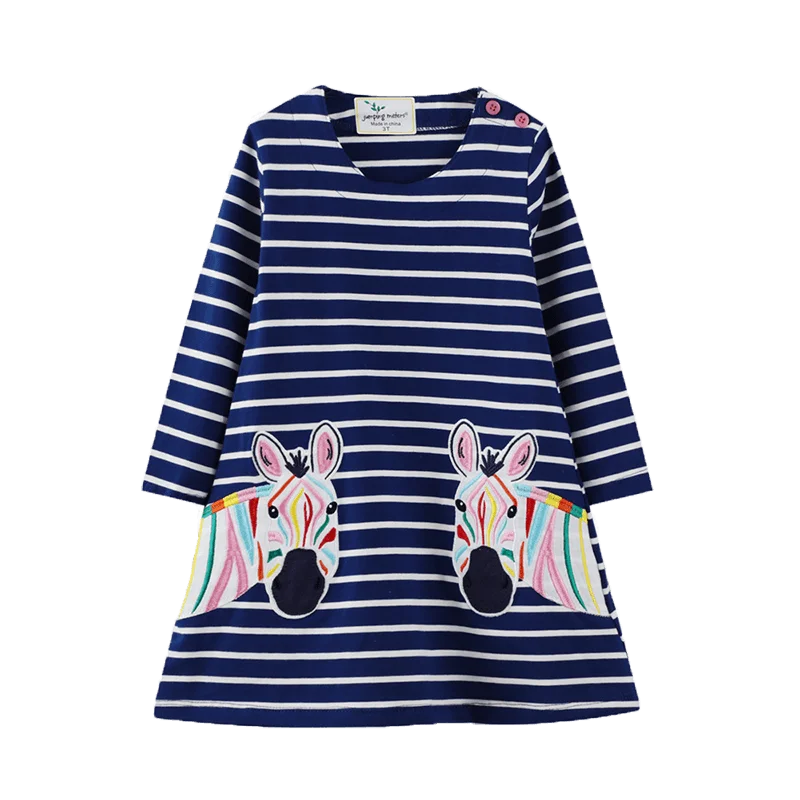 High Quality Printed Twirl Princess Soft Cotton Full Sleeves Pink Children Clothes For Girls Dress