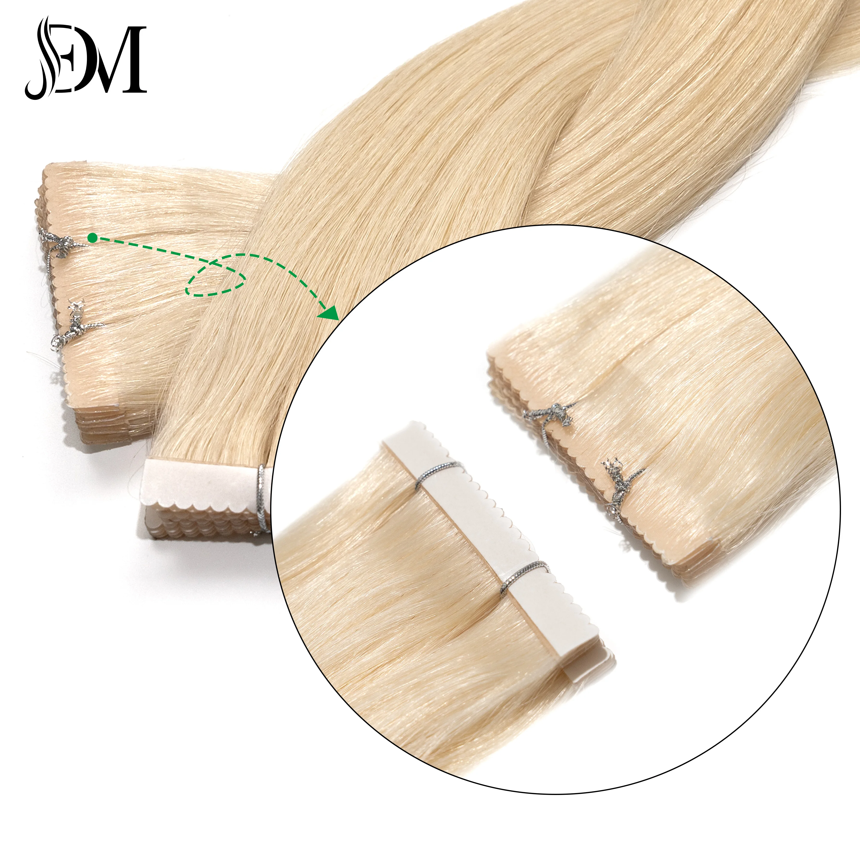Fast Delivery of High Quality Russian Hair Double Pull Seamless Invisible Wig Injection Pure Human Hair Injecti Hair Extension