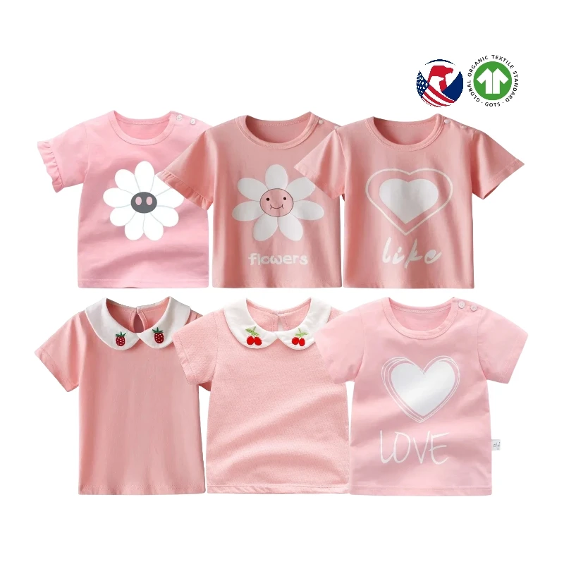 Summer New Baby Clothes Thin Casual Short Sleeve T-Shirts Boys Girls Cotton Kid Shirt