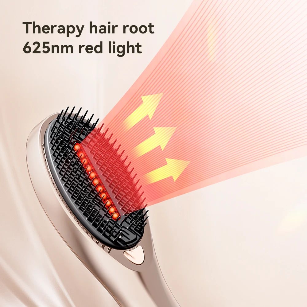 Home Use Anti Hair Loss Head Scalp Massage Therapy Device Hair Growth Red Light EMS Micro Current Electric Hair Comb
