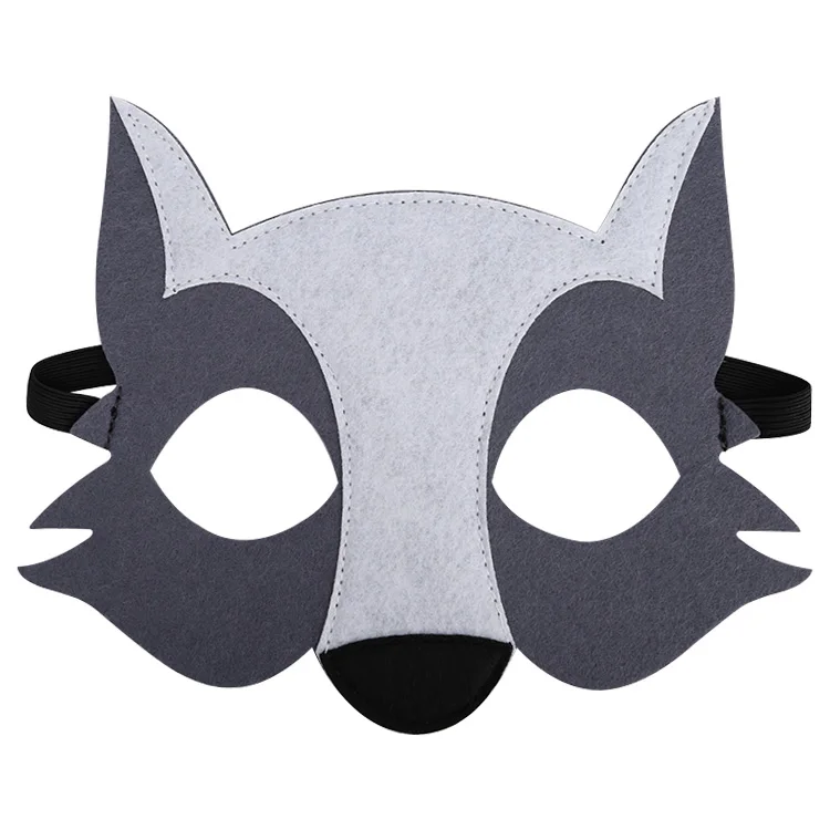 Hot Selling Products Felt Toy  Felt Cute Mask  Animal Wolf Cosplay Party Gifts For Kid Child Party Decoration