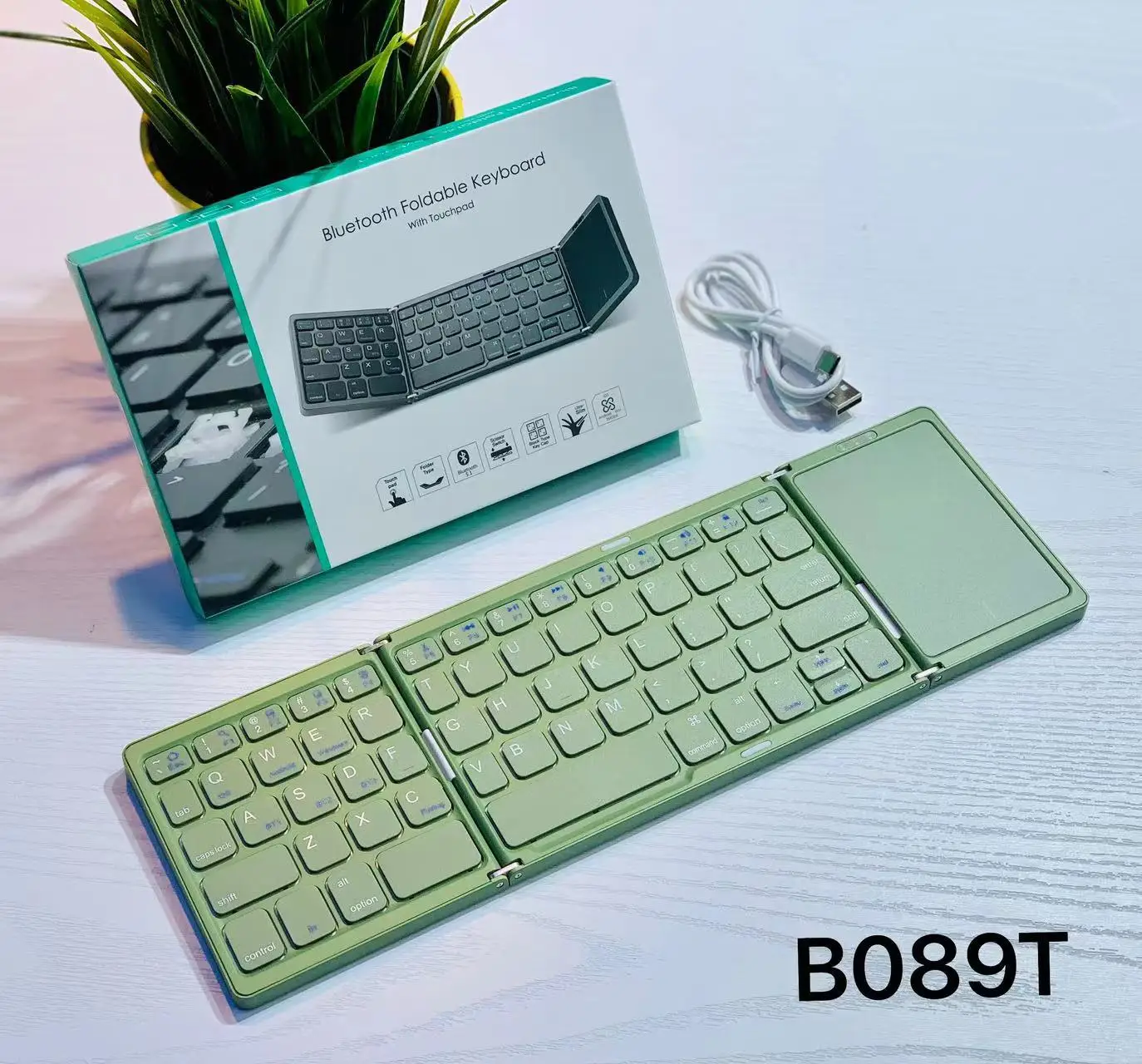 Foldable keyboard with touchpad For Windows Android Tablet mini Bt Wireless Keyboard