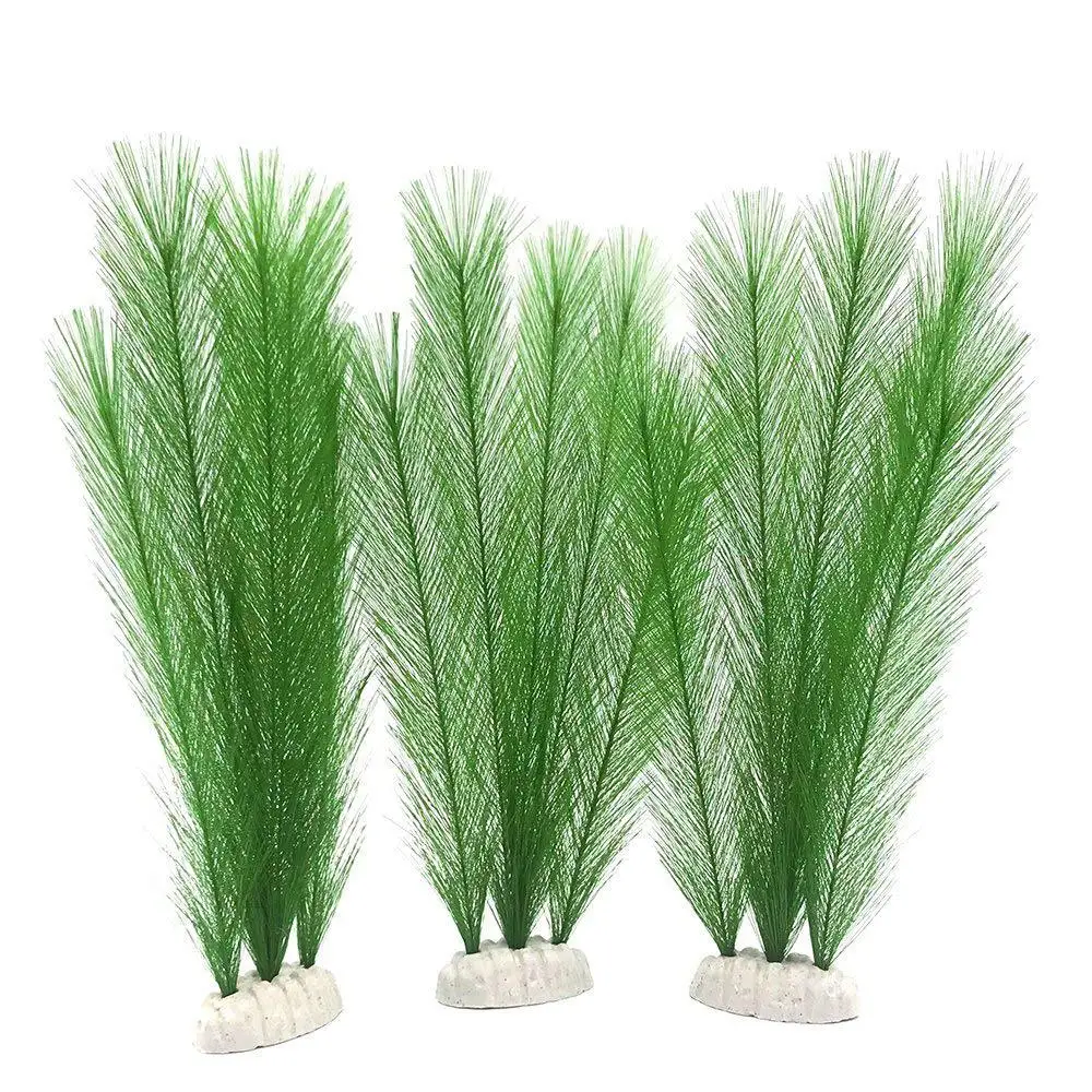 China Wholesales Aquarium Fish Tank Aquatic Plant Landscaping Decor Artificial Plastic Water Grass Plants