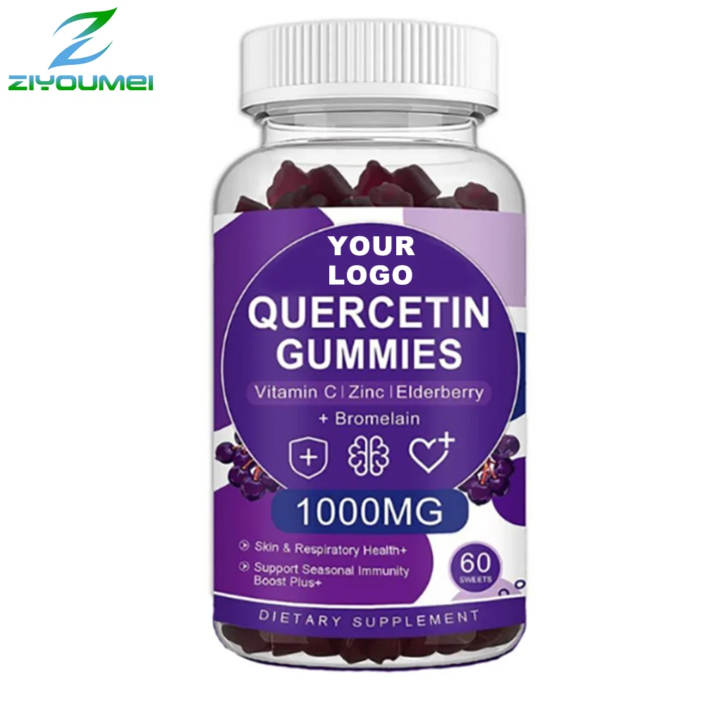 Best Quality Directly Supply Immunity Support Pure Zinc Natrual Plant 98% Quercetin Dihydrate Powder Gummies With Bromelain