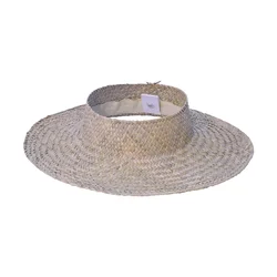 2022 new design factory wholesale popular rush grass lifeguard straw hat sun visor hat