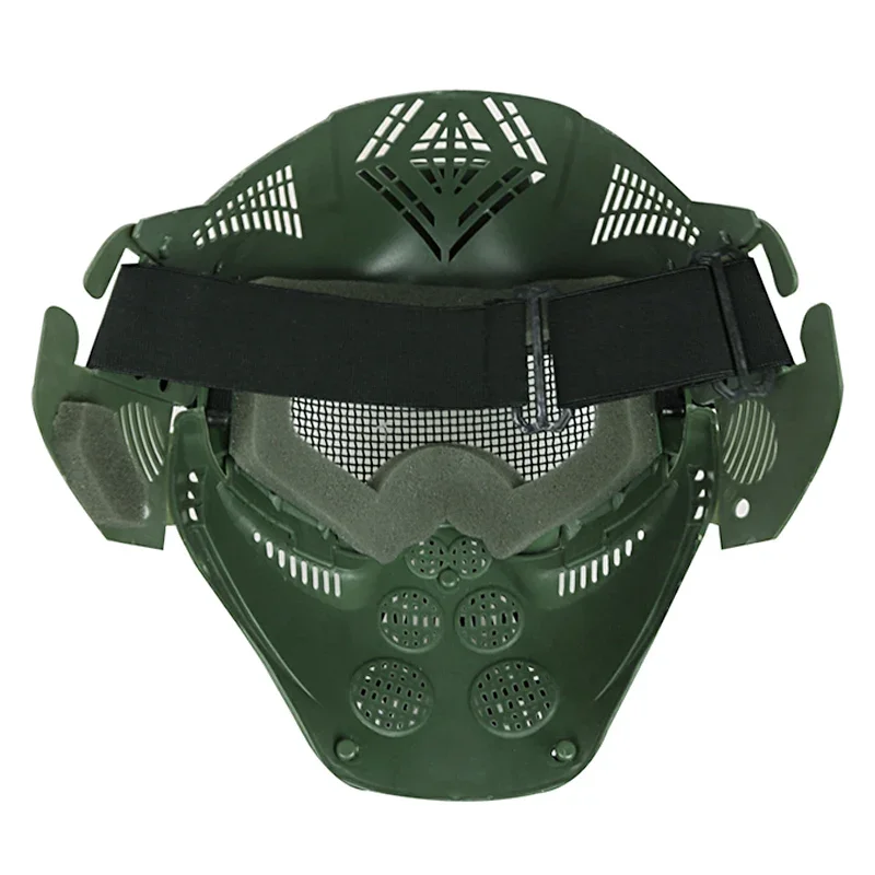 CS Protective Eyewear Metal Steel Mesh Face Wear Outdoor Hunting Paintball Mask Goggles Nylon materials Strap