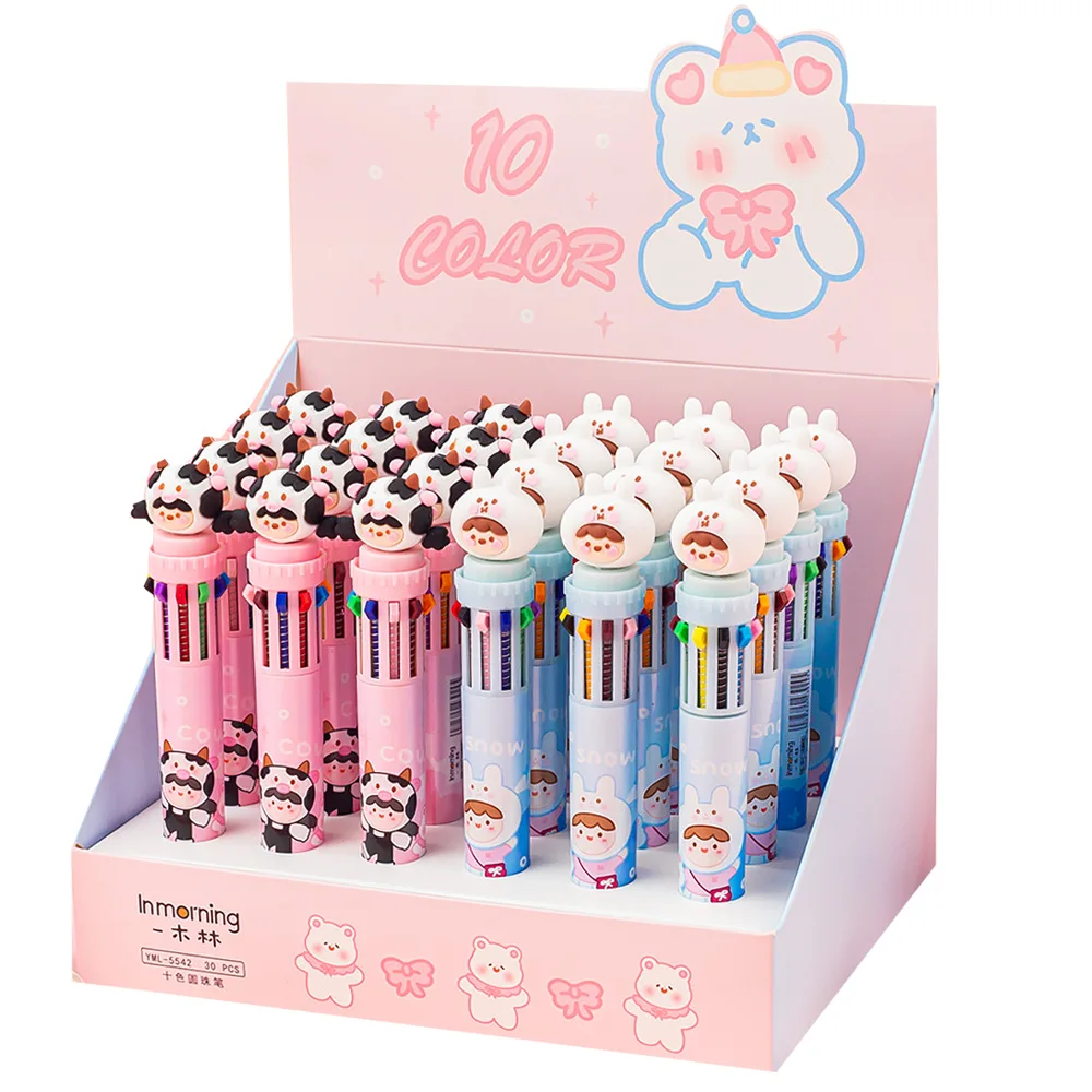 Trendy style stationary cute cartoon flamingo pattern advertising ballpoint pen