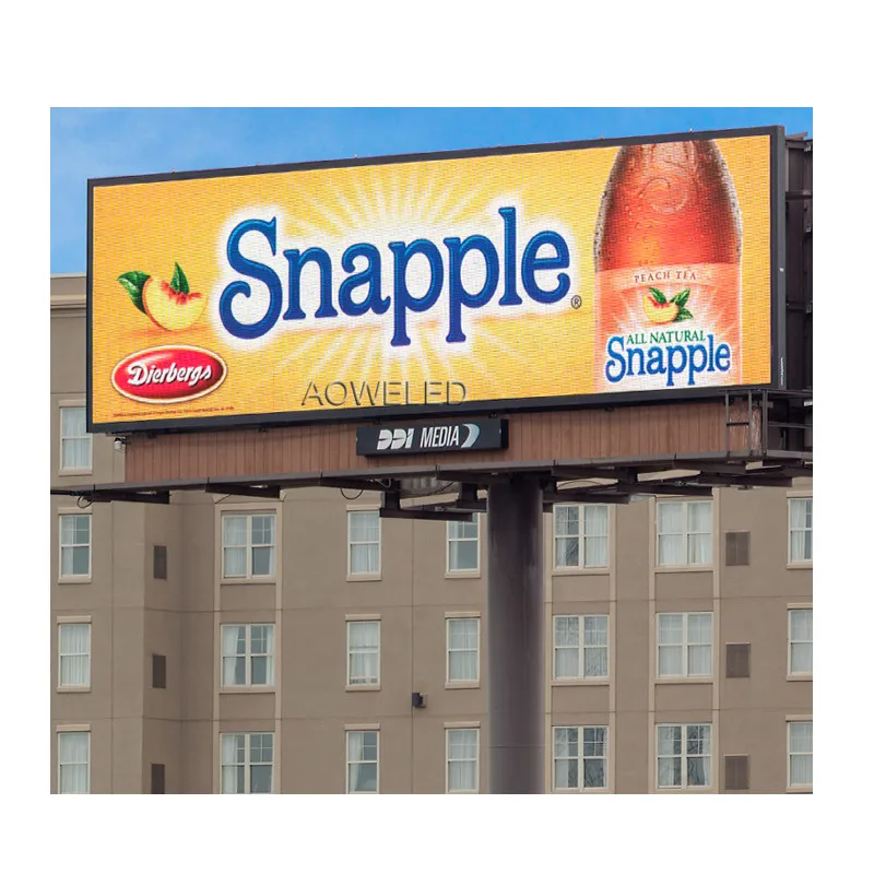 AOWE Digital Advertising Double Sided LED Highway rode side Advertising Large Digital LED Billboards