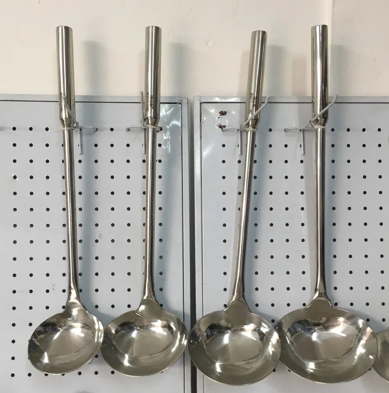 Kitchen accessories wok ladle stainless steel handle spoon soup ladle stainless steel