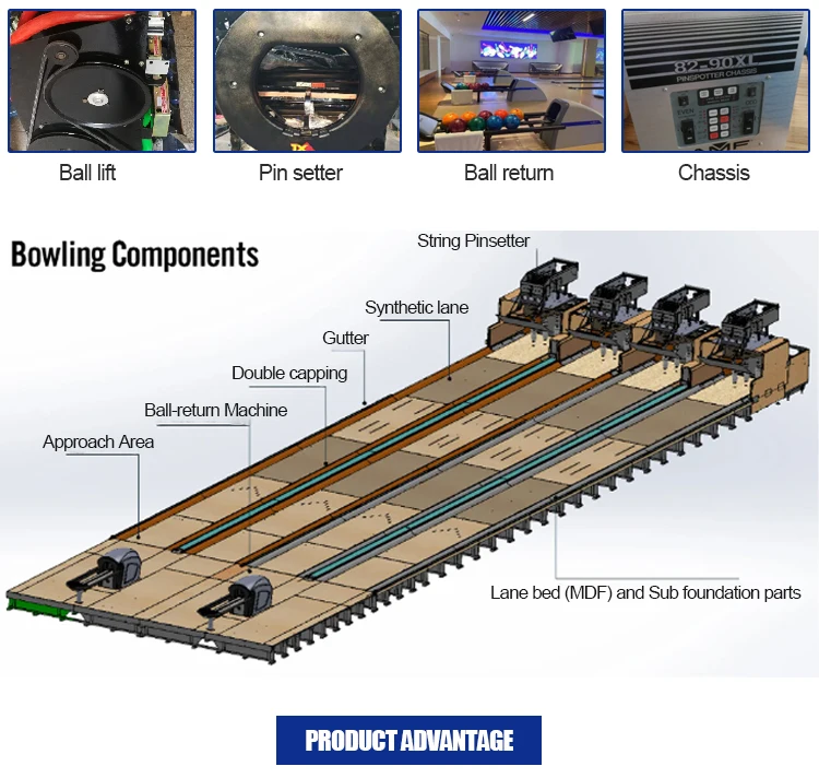 Best-Selling China Manufacture Quality Amf Bowling Equipment Refurbished 95% New Bowling Machine