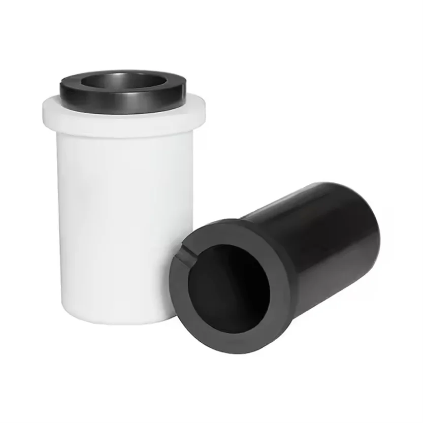 Graphite Crucible with quartz sleeve for induction furnace