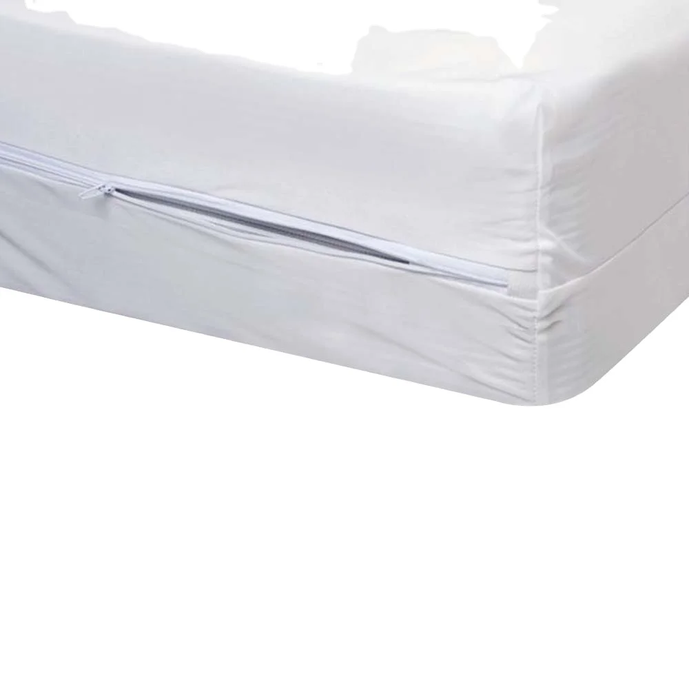Waterproof Hotel Bed Cover With Zipper All Sides Protection Waterproof Mattress Encasement For Home Use