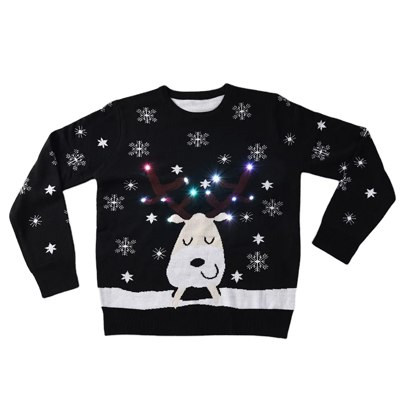 2022 new style LED Light Promotion Festival  Christmas Unisex Ugly Christmas Jumper pullover Sweater