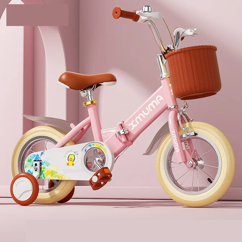 Custom Vintage Folding Kids Bikes Pedal Strollers For Boys And Girls 2-9 Years Old