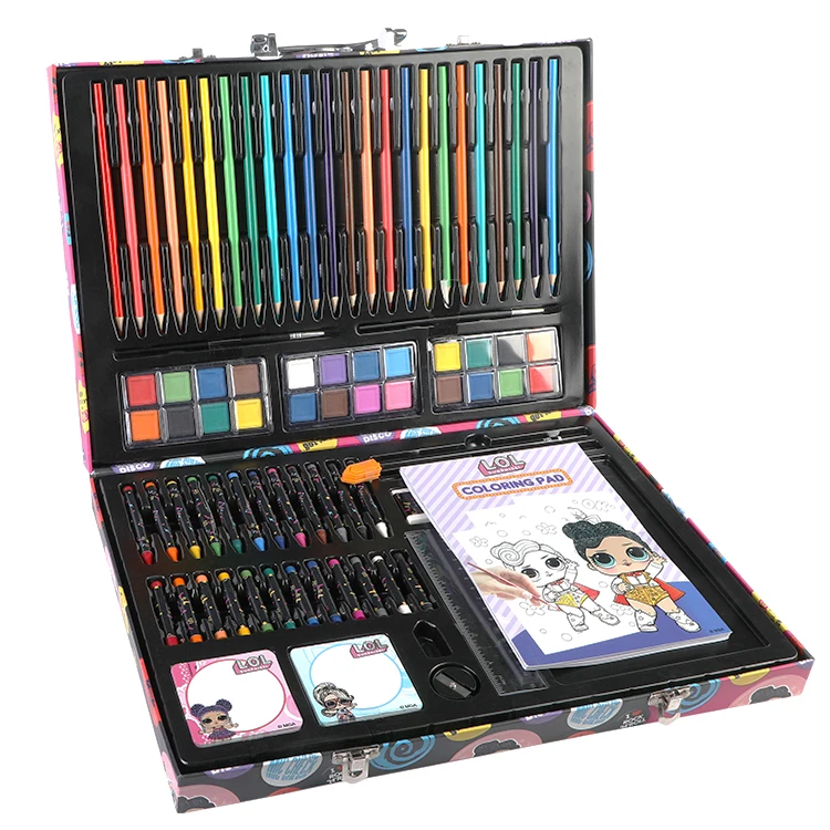 Lol Surprise Custom Deluxe Rainbow Wooden Set De Arte Full Colors  Professional Art Drawing Set