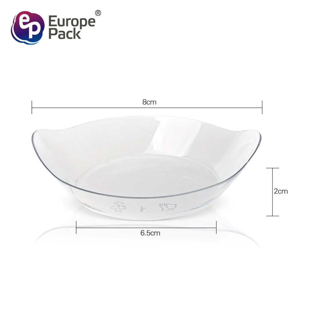 Boat Shape Dishes the clear design allows for easy visibility of the food inside while also giving an elegant look