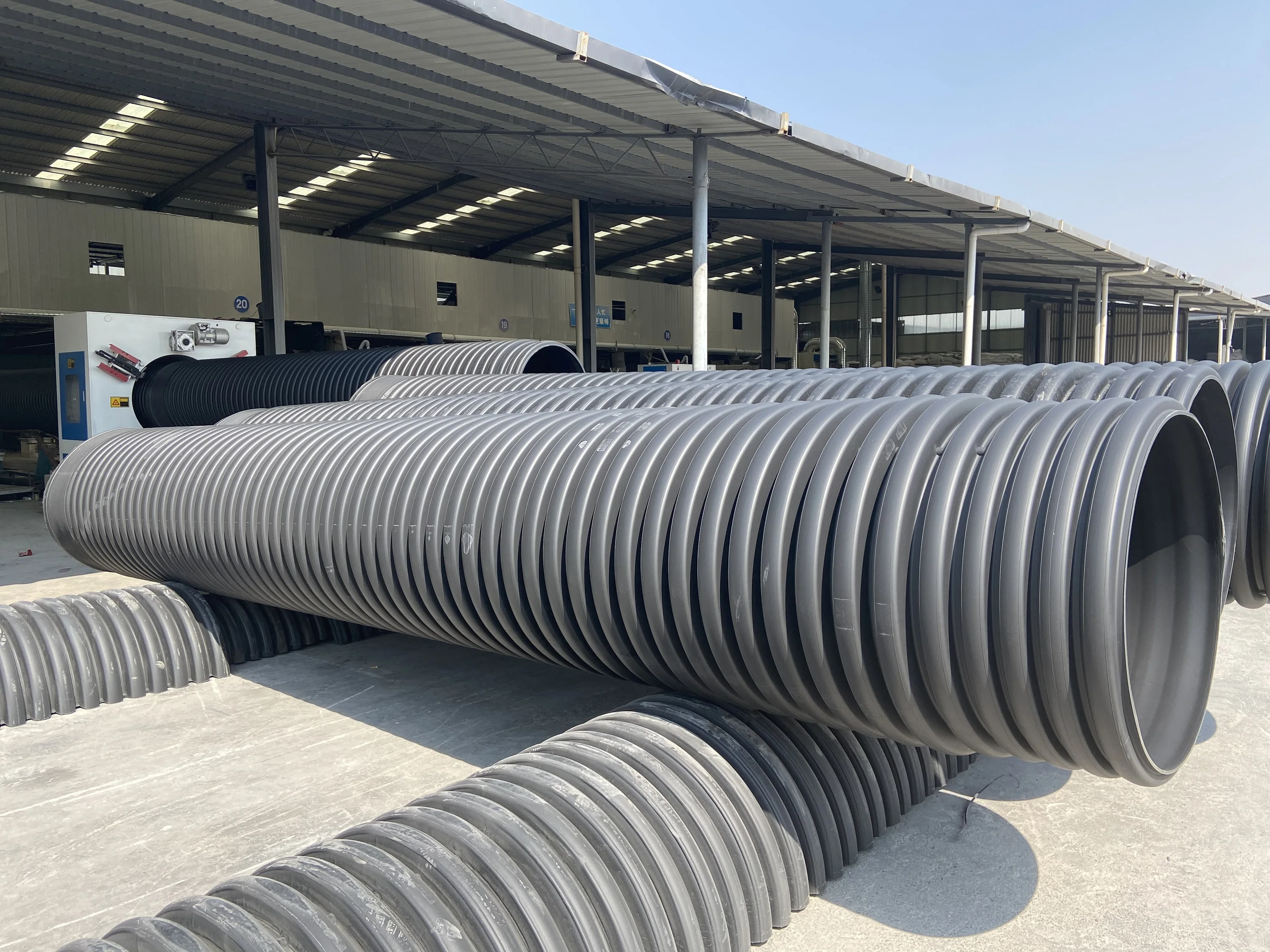 DianHuai высокого качества hdpe двухстенные гофрированные трубы пластиковые дренажные