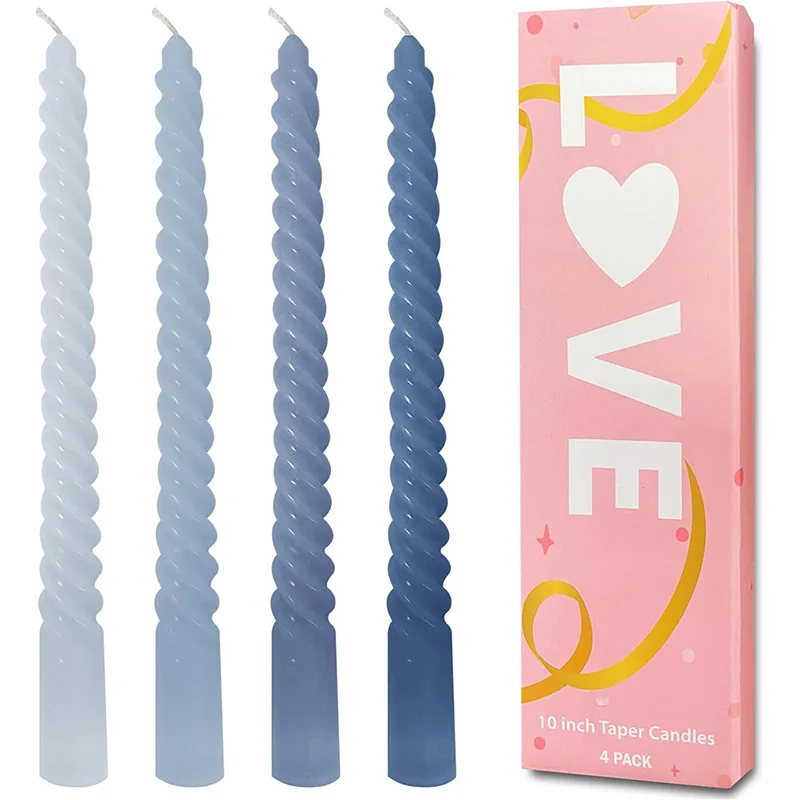 Merry Christmas Hot Sale Spiral Candle Twisted Candle Custom Household WeddingTapered Thread Candle