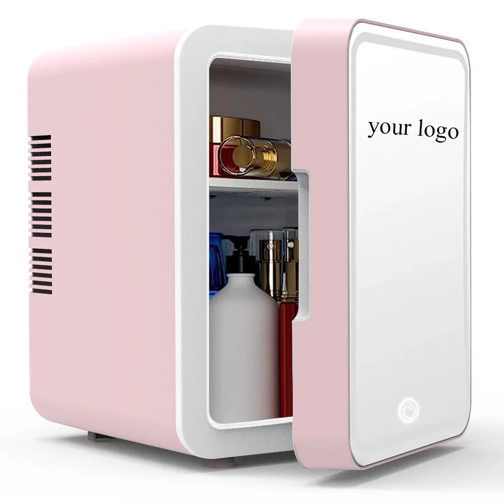 Portable 4L Cosmetic Skincare Fridge Beauty SkinCare fridge with Mirror Muiti-color Fridge With Led Light For Home