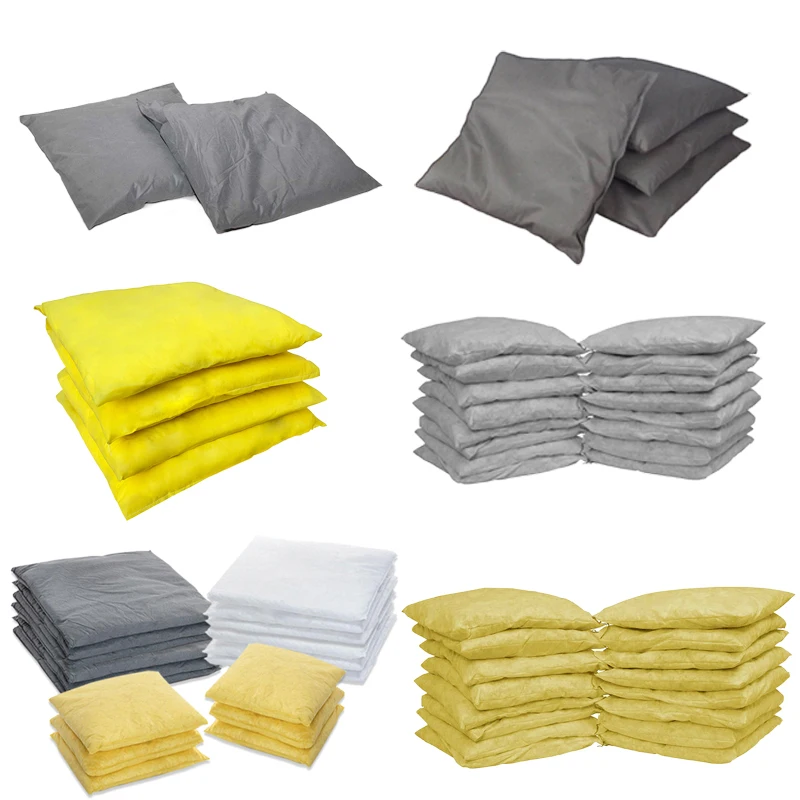 Melt-Blown 100 Polypropylene Absorbent Chemical Liquid Economical Pillow Pillows Polypropylense Oil Sock Bags Spill Kit