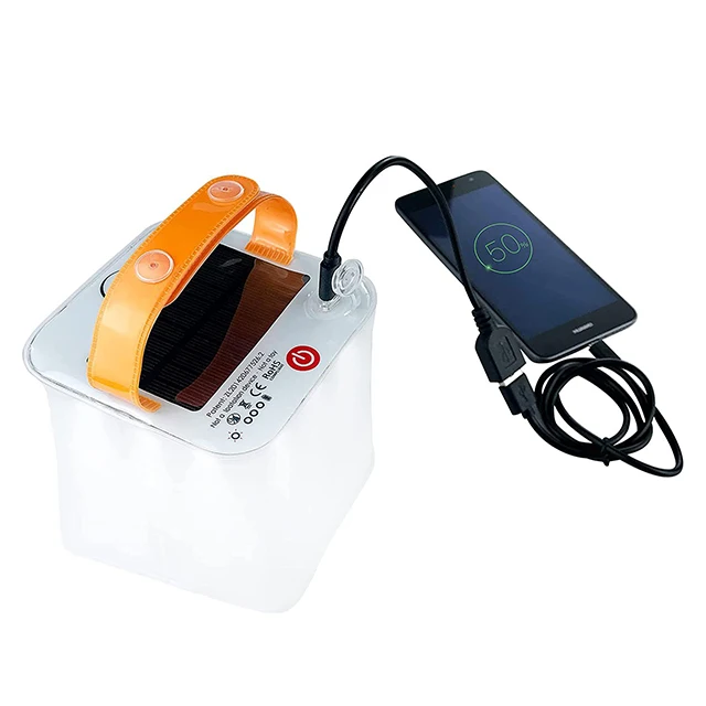 Outdoor Tents Light Charging Solar Light Portable Led Collapsible Hanging Camping Lantern