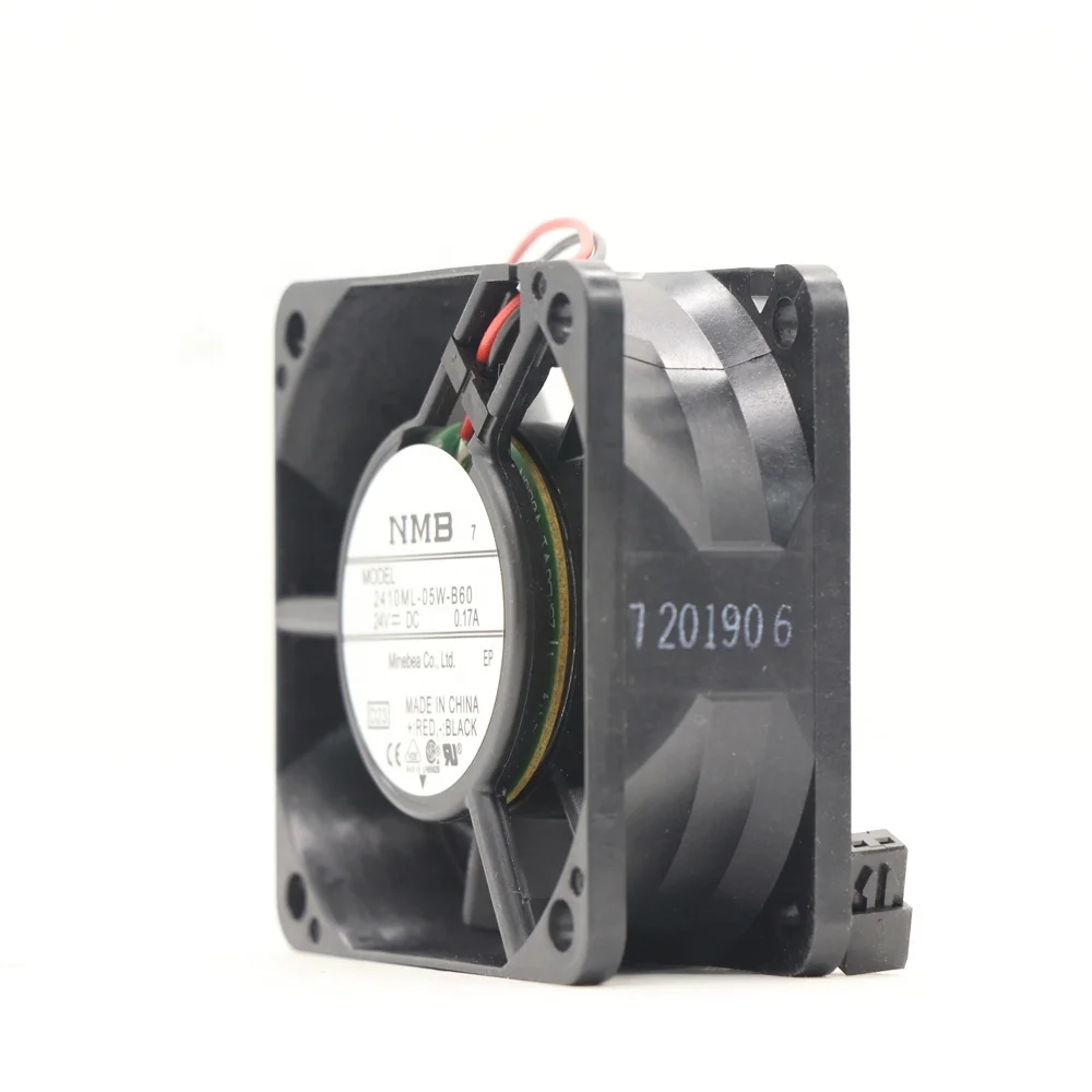 NMB 2410ML-05W-B60 24V DC 0.17A 3.12W 6CM 60X60X25 Inverter Axial Flow Cooling Fan 2410ML-05W-B60-D23 2410ML-05W-B60-EQ5