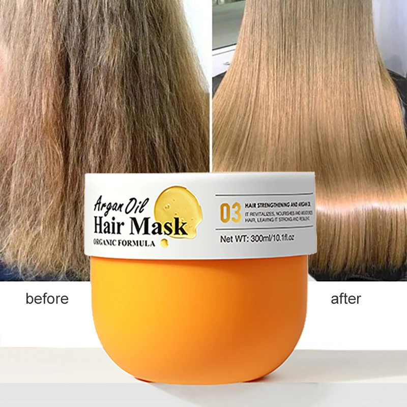 Professional Organic Nourishing Moisturizing Argan Oil Hair Mask OEM Repair Hair Treatment Mask Private Label