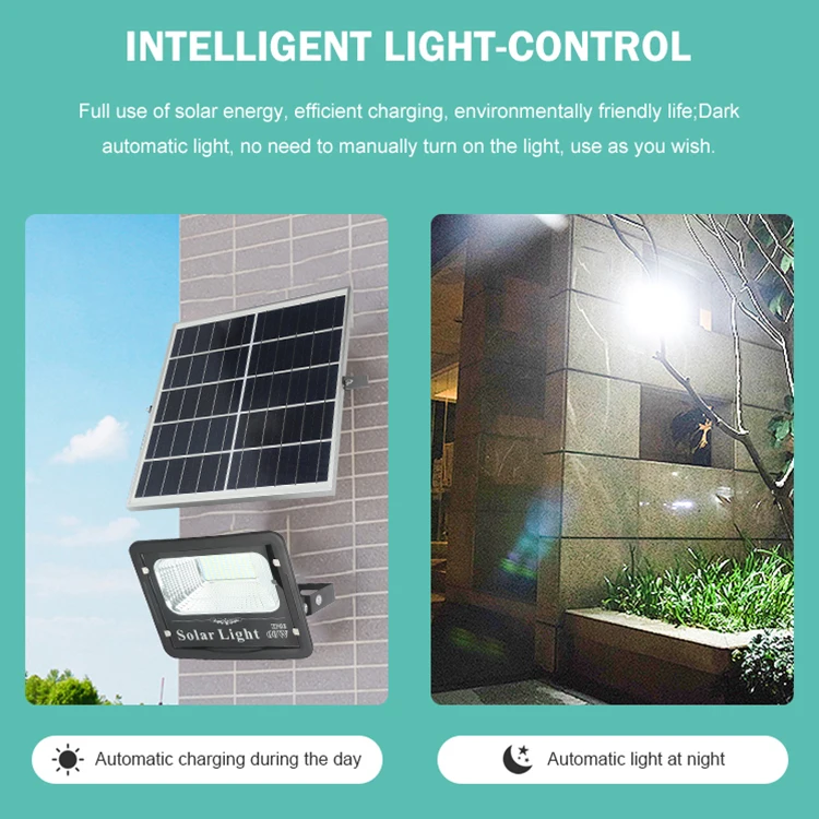 
High Performance Aluminium Ip66 Waterproof 20w 40w 60w 100w Solar Flood Lamp 