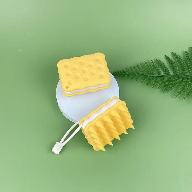 Gloway Manufacturer fiber Amazon Hotsale Wheat Straw Fiber Plastic Abs Silicone Scalp Massager Hair Shampoo Brush