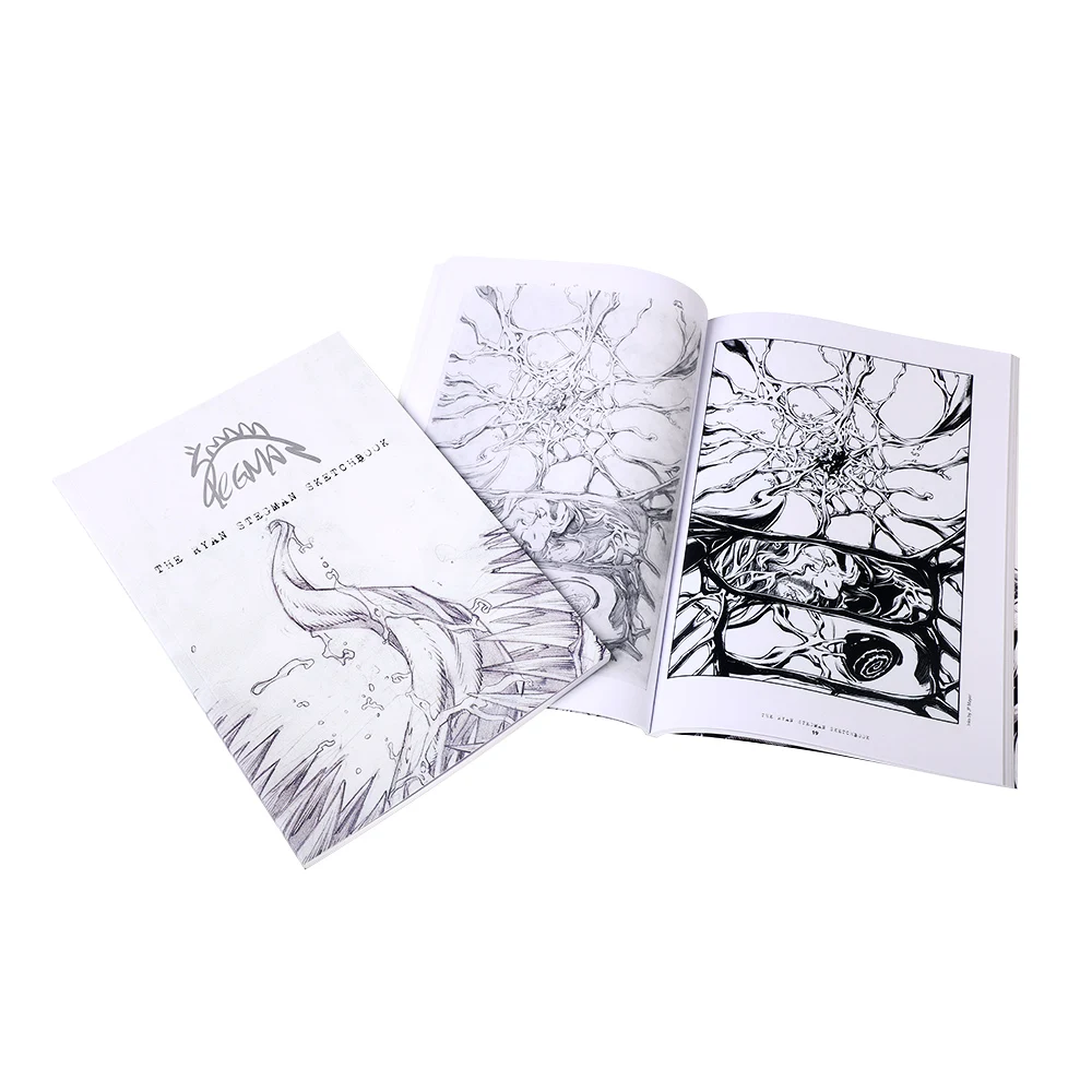 Original painting artbook black and white photo sketch custom softcover COMIC book