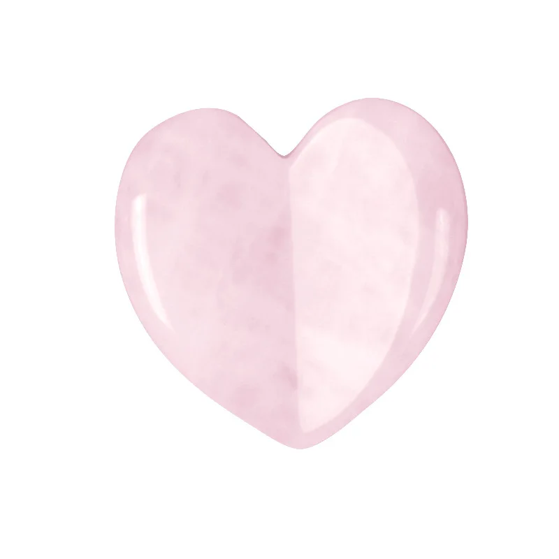 OEM ODM Factory Wholesale High Quality  3D Love  shape guasha plate Natural rose quartz body face eye massage customa logo