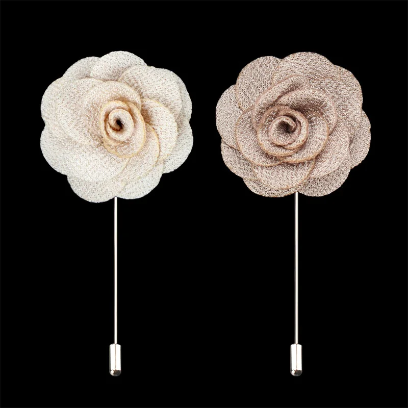 Cloth Brooches Pin Wedding Suit Accessories Rose Flower Lapel Pin For Men