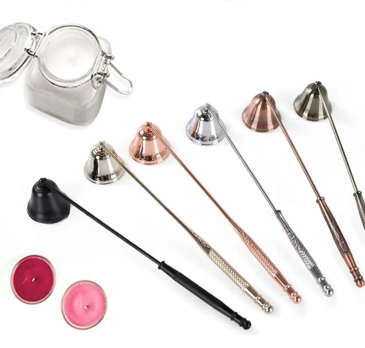 Stainless Steel Candle Wick Bell Snuffer Home Hand Put Off Tool Kit Candle Accessories Holders Candle Home Hand Put Off Tool