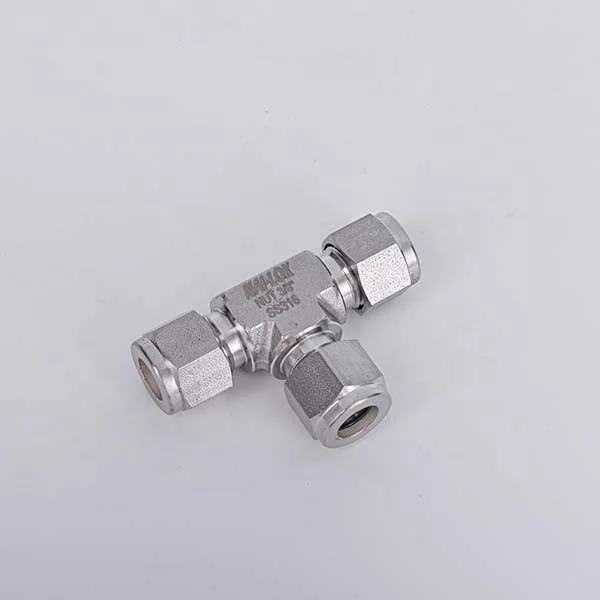 NAI LOK High Quality 5/8 x 3/4 inch Union Swagelok Type 12mm x 8mm OD Reducing Double Ferrule Compression Fitting Union