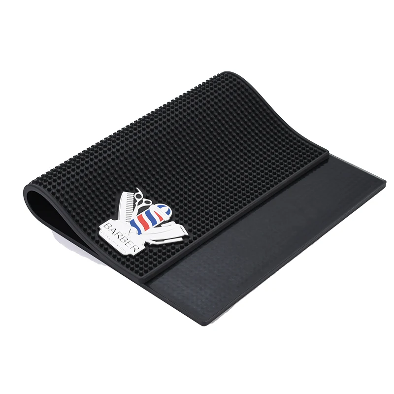 Personal Customized Hair Barber Mat Salon Flexible PVC Rubber Nonslip Salon hairdressing Barber Mat for Clippers Salon Tools