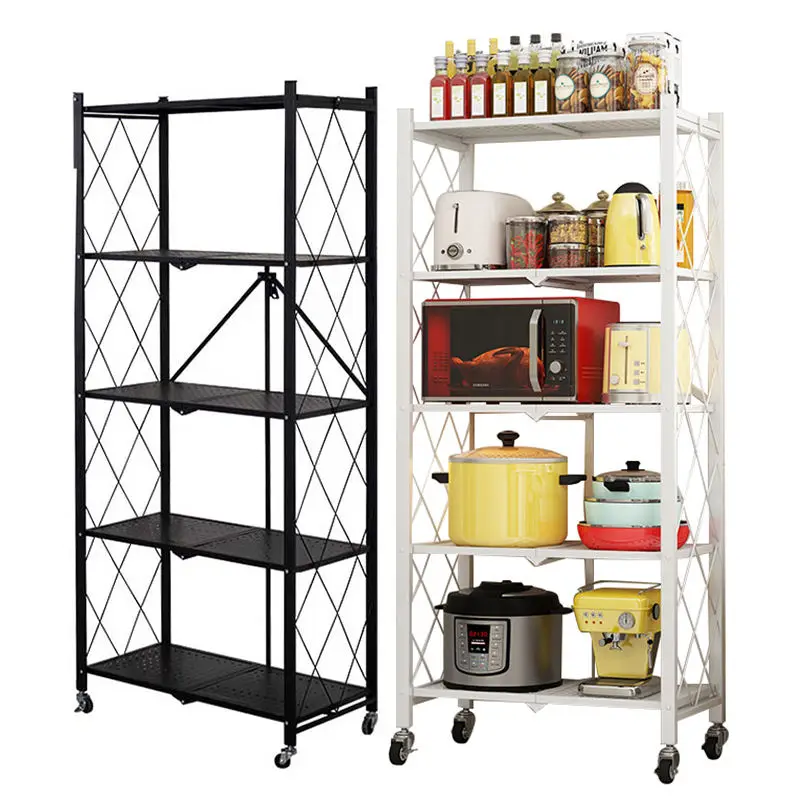 installation-free folding kitchen storage rack household