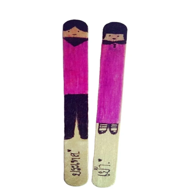 Food Grade Polished Smooth Skin Friendly Wooden Craft Sticks for Kids DIY Handcraft Art