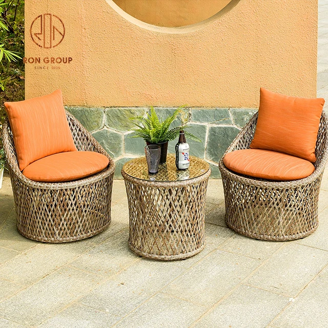 Factory Modern Coffee Shop Holiday Village Pool Garden Patio Dining Chain Catering Project Wicker Rattan Chair Outdoor Furniture