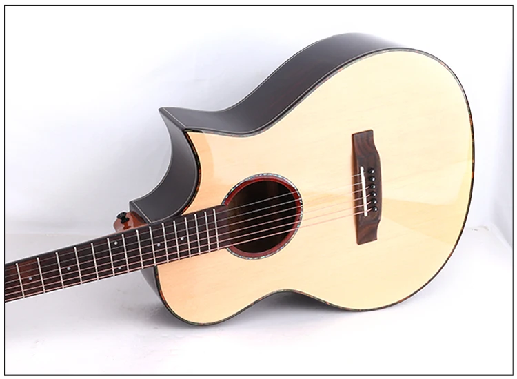 Smiger Solid wood acoustic guitar with pickup Guitar acoustic