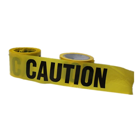 Waterproof Printed Barrier Ribbon Safety Warning Tape PE Material with CAUTION Printed for High Visibility