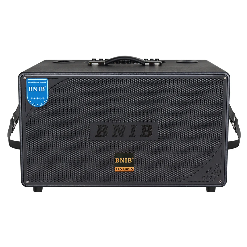 BM-777 Most Popular Dual 8 Inch Surround Sound Heavy Bass Wooden Portable Outdoor Wireless Speaker With MIC