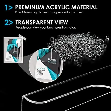 Spring sign acryl magazine schuber magazine rack cast acrylic file folder organizer brochure holder wall mount