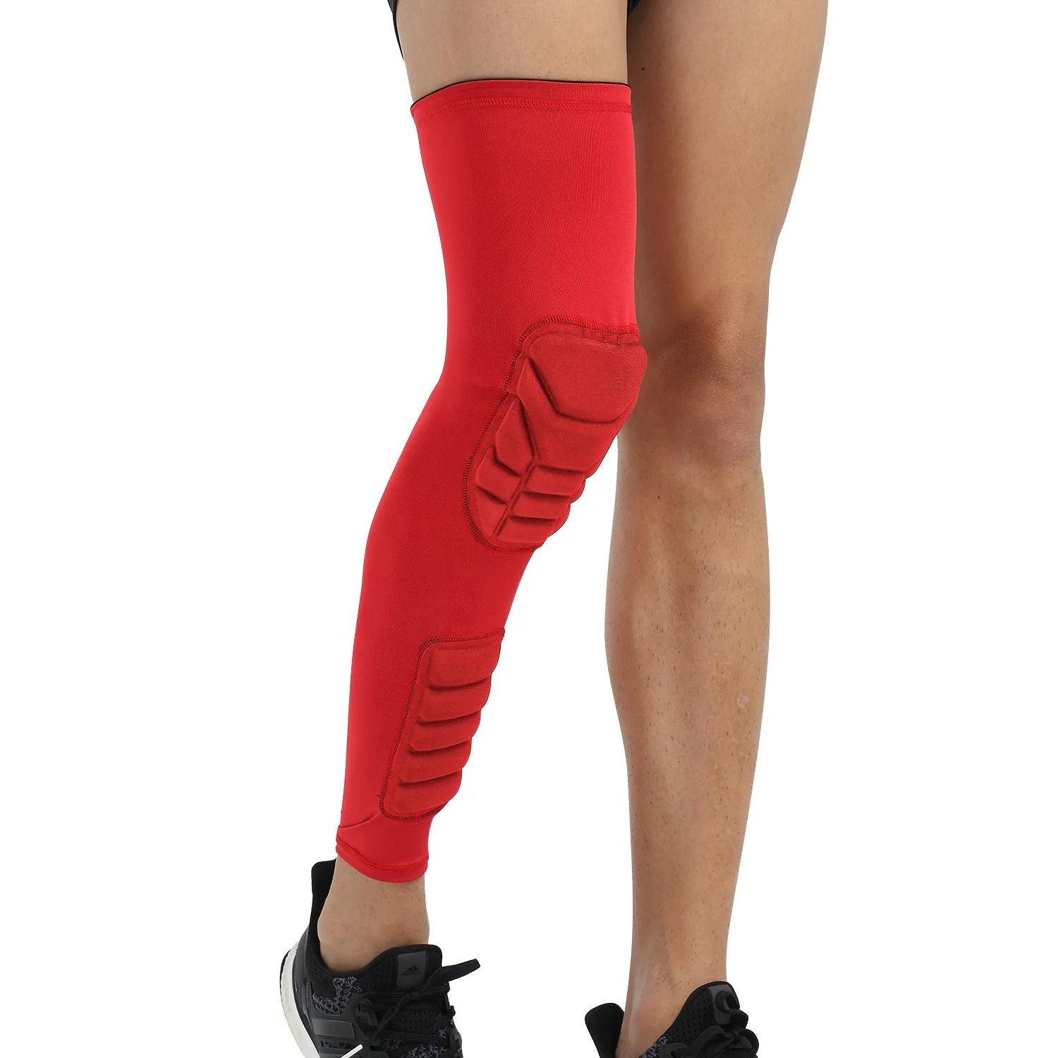 Wholesale 3colors and customized honeycomb foam knee splint basketball pads compression ankle sleeves