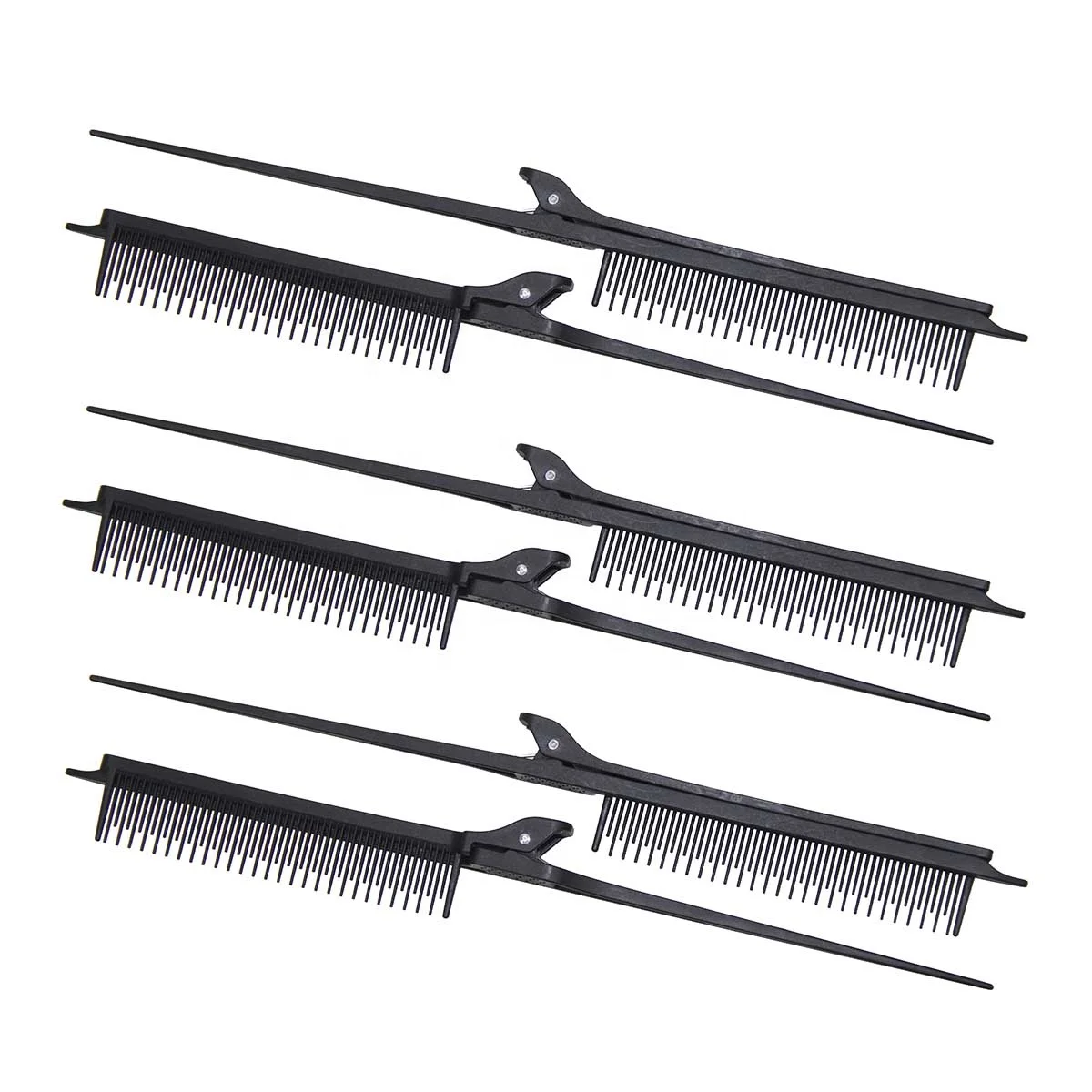 Heat Resistance Salon Styling Clip Comb Flat Iron Comb Straightening Cosmetic Comb Customized Label Freely
