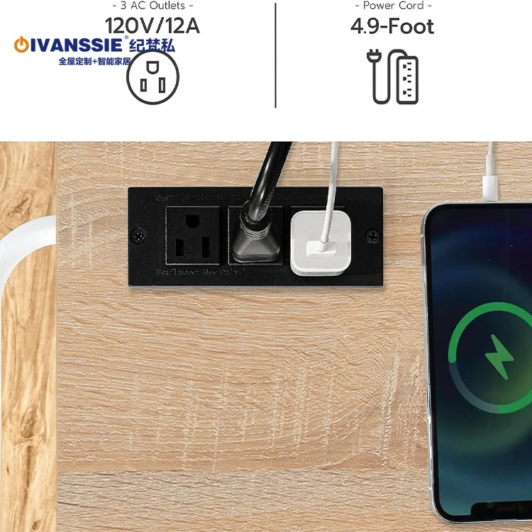 Kitchen Island  & carts with Power Outlet, Kitchen Storage Island with Spice Rack and Drawer Rolling with Wheels for home