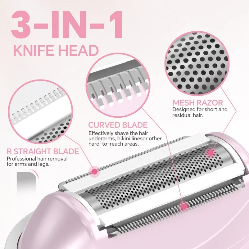 Hair Trimmer Shaver For Women Bikini Underarms Arm Leg Face Private Parts Lady Razor Depilator