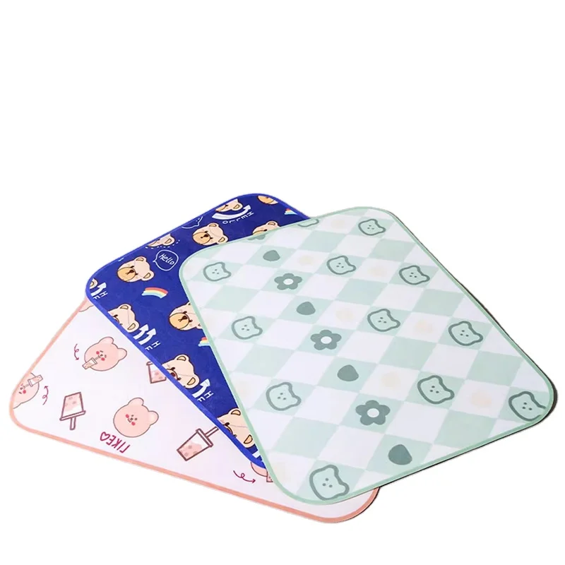 Fast Shipping Wholesale Manufacturer Printing Fleece Anti-slip Waterproof Pet Dog Cat Mats