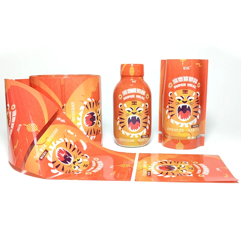 printed logo pvc heat seal bottle shrink sleeve label roll accpect custom order