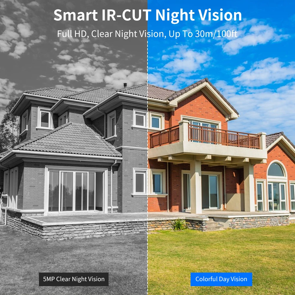 4MP  H.265+ 8CH IP66 Waterproof Outdoor Night Vision Home POE NVR Home security camera Set Surveillance System