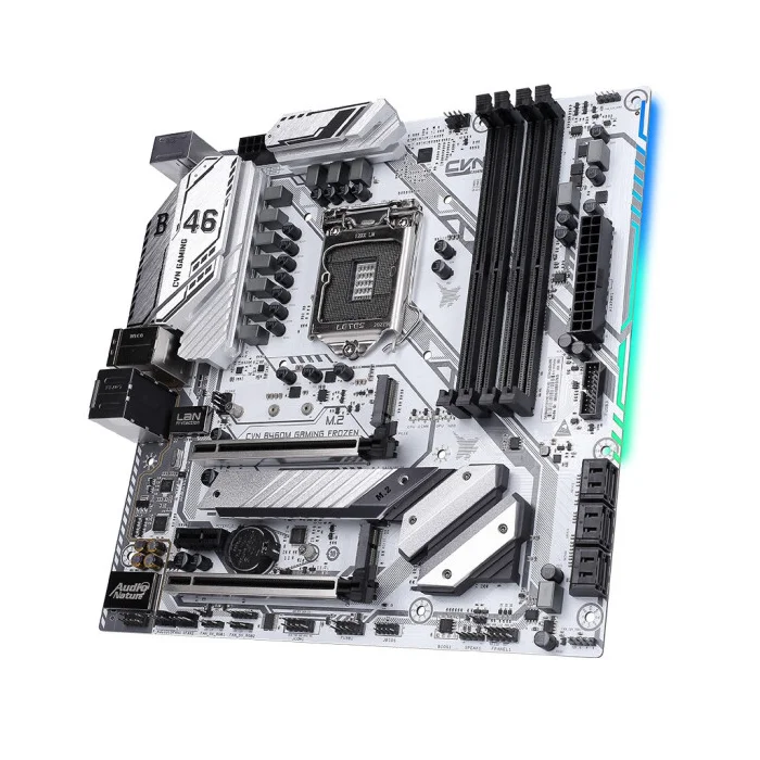 The new CVN B460M GAMING FROZEN V20 motherboard supports 10100/10400F/10600K (Intel B460/LGA 1200)